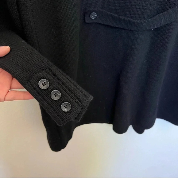 Talbots Wool Blend Open Cardigan Black Size Large - Picture 6 of 9